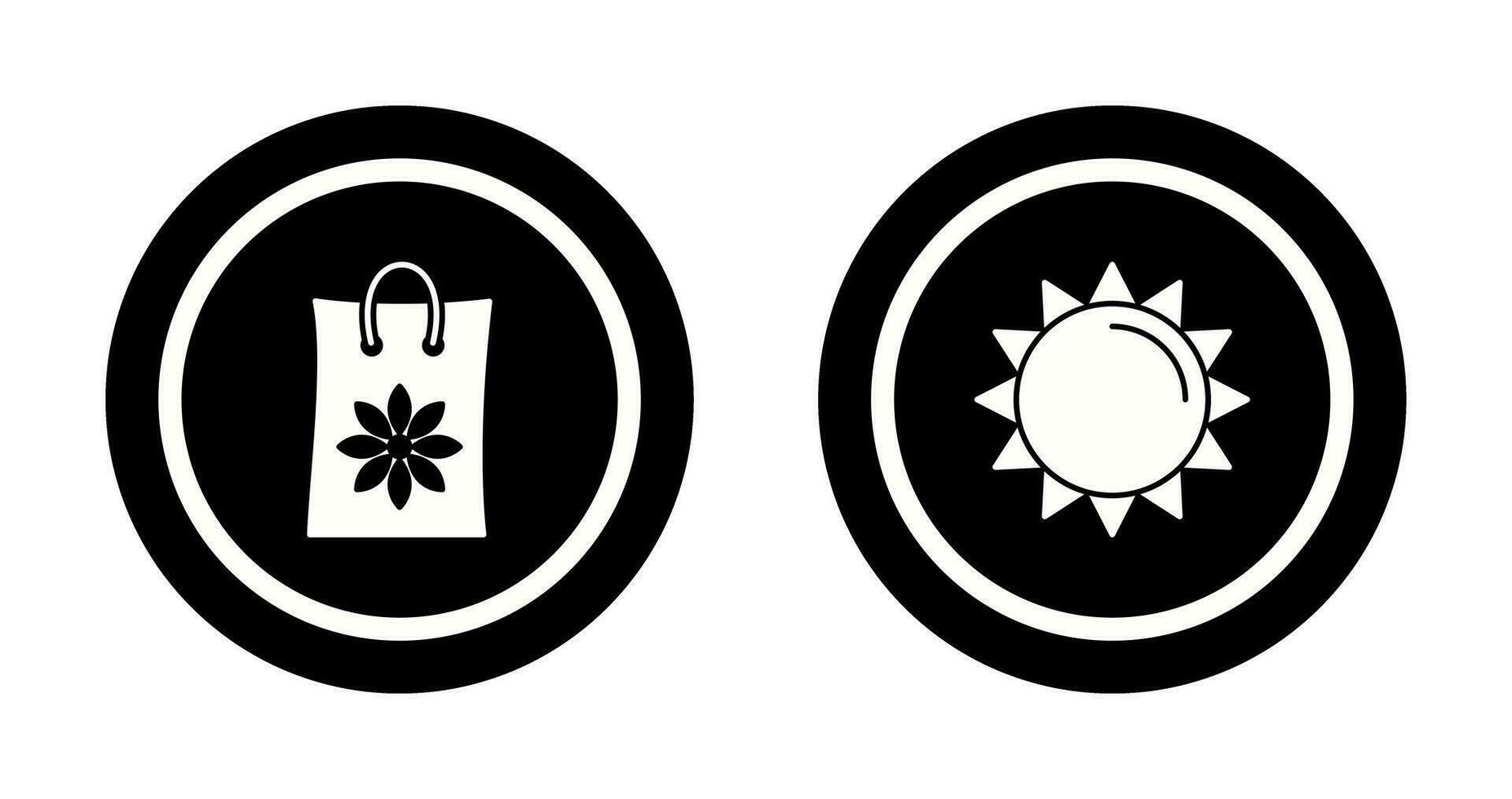 Pestizid Taschen und Sonne Symbol vektor