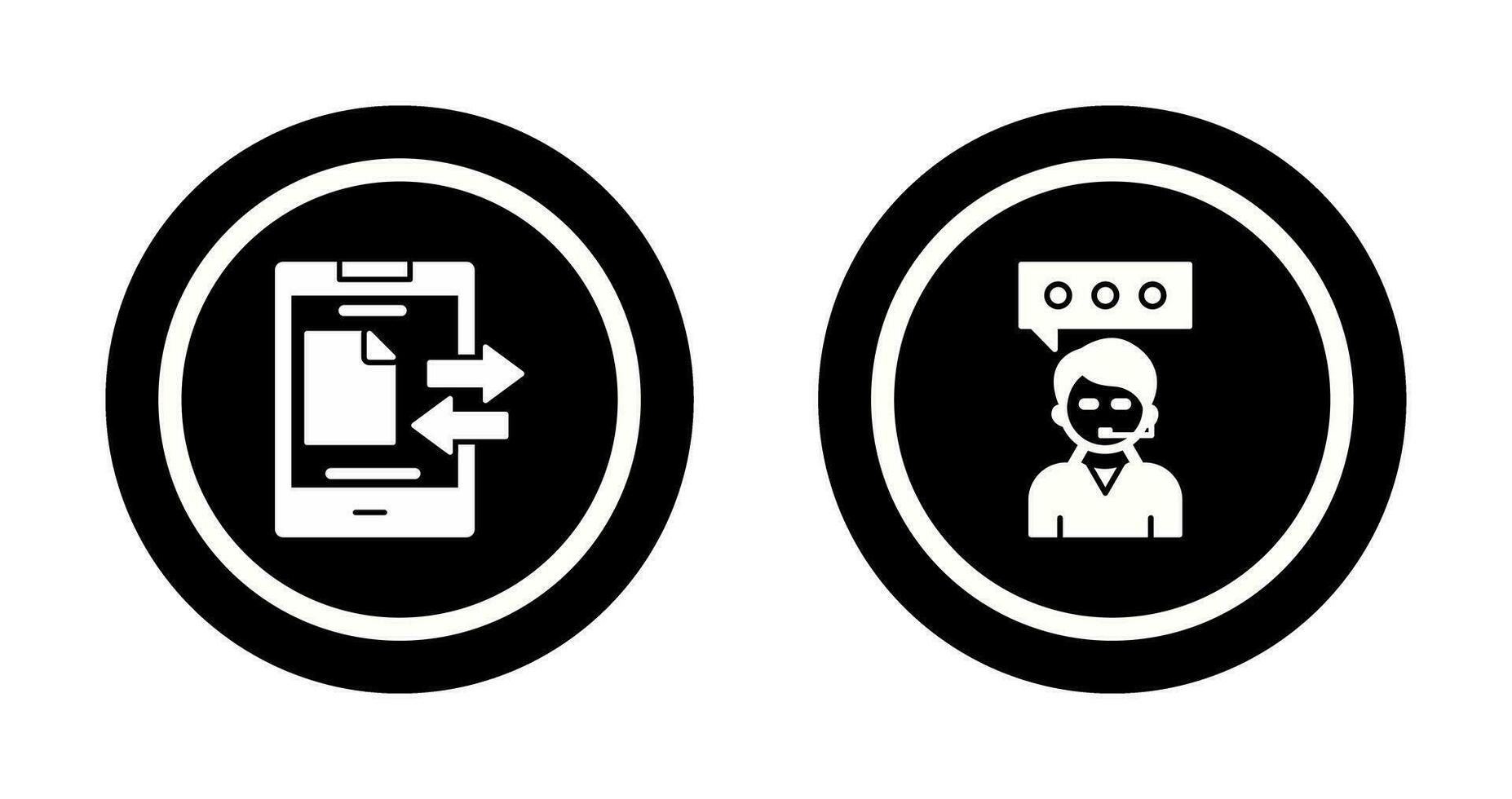 Daten Transfer und Klient Bedienung Symbol vektor