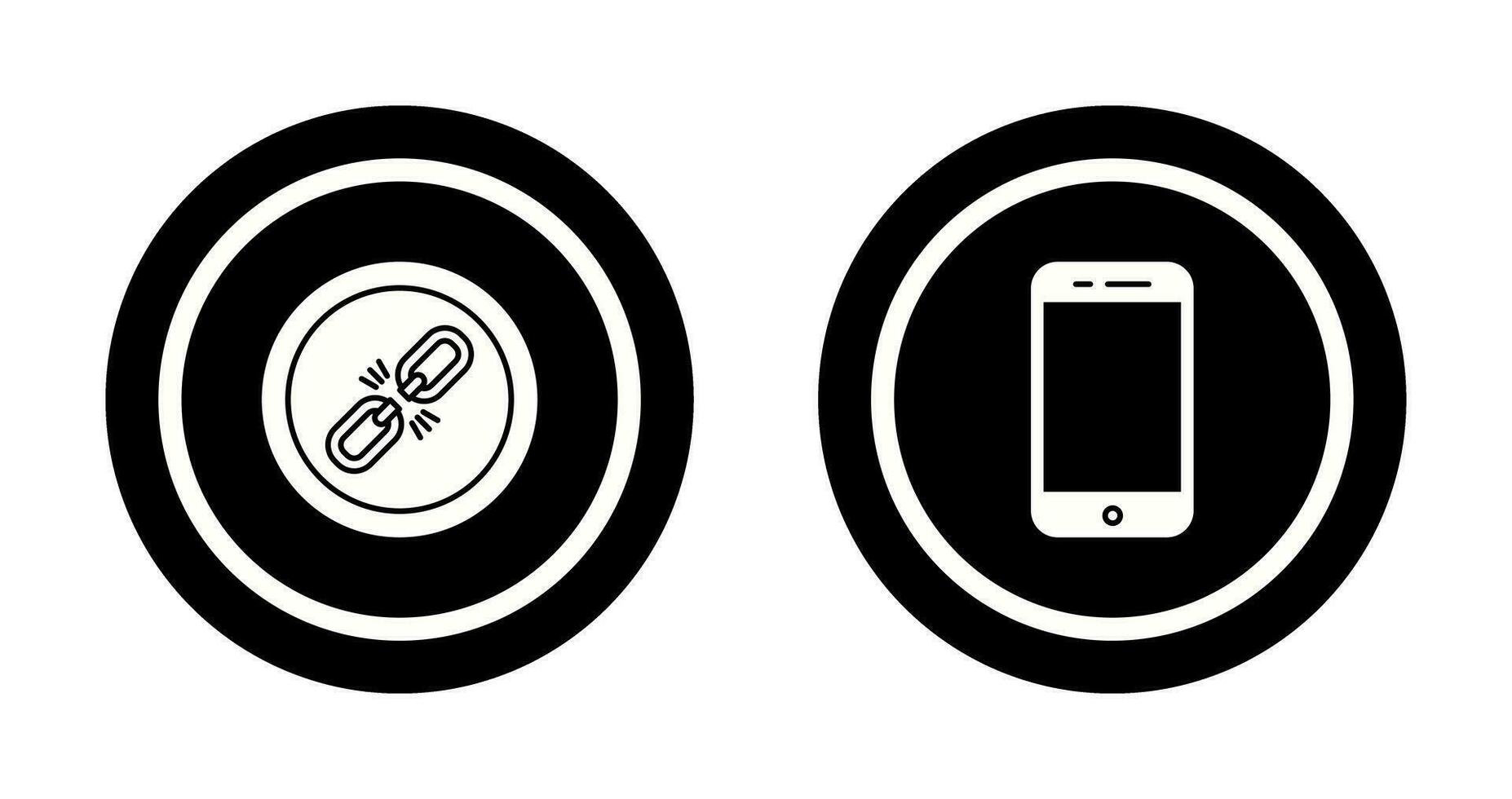 Verknüpfung und Smartphone Symbol vektor