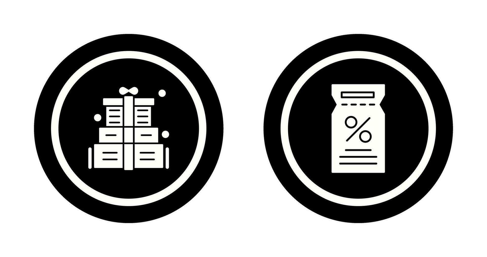 Geschenk Box und Rabatt Gutschein Symbol vektor