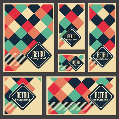 Gammal retro vintage stil design mall vektor