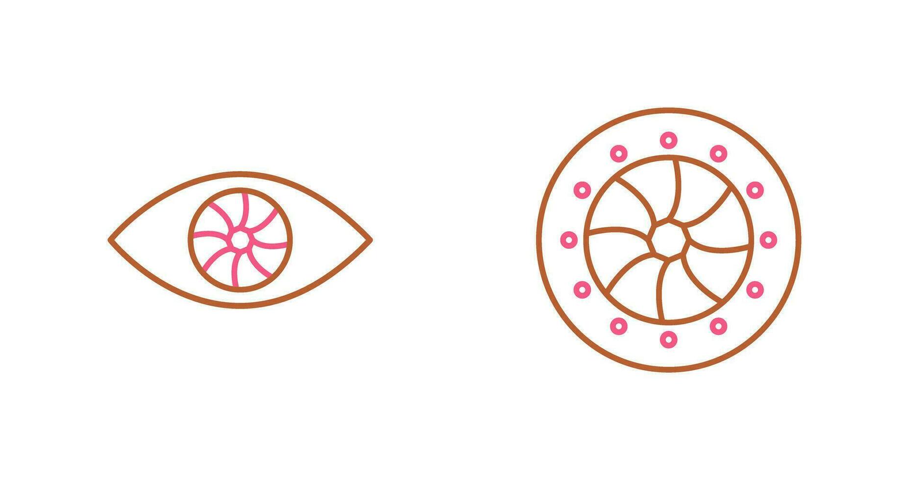 Auge und optisch Membran Symbol vektor