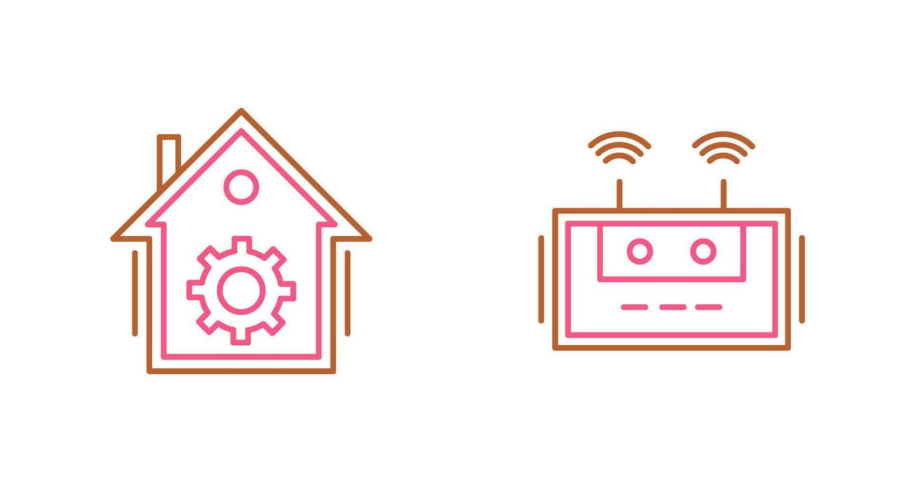 Zuhause Automatisierung und Router Symbol vektor