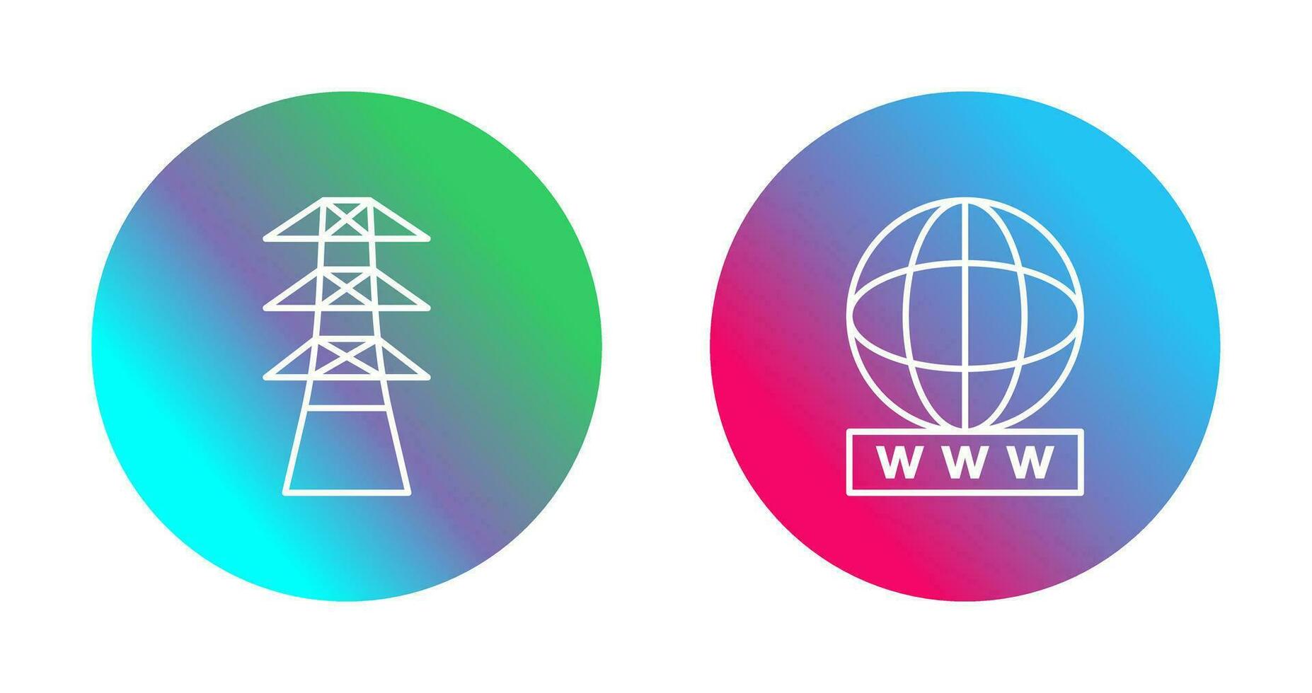 Turm und Welt breit Netz Symbol vektor