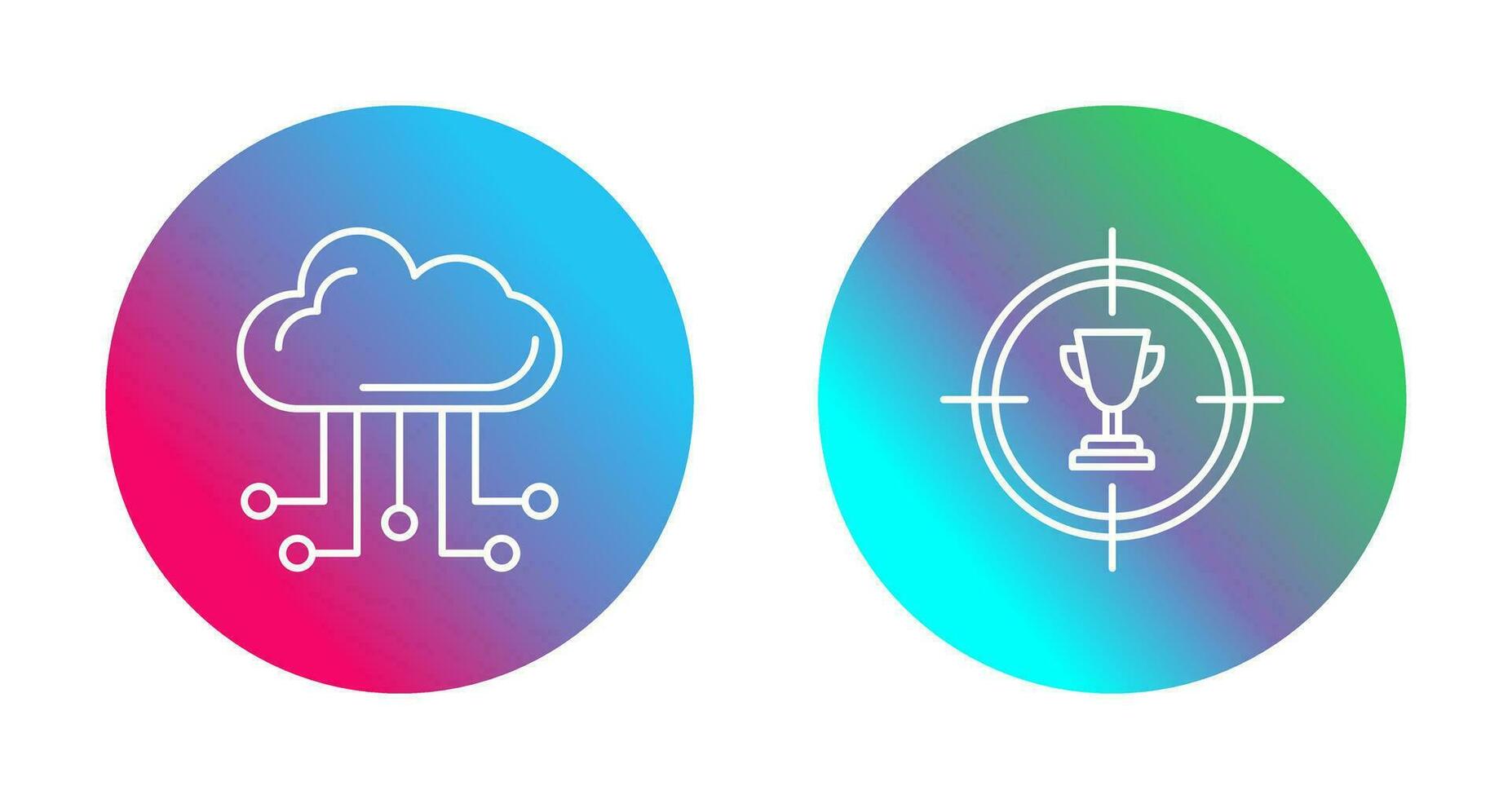 Wolke Computing und Ziel Symbol vektor