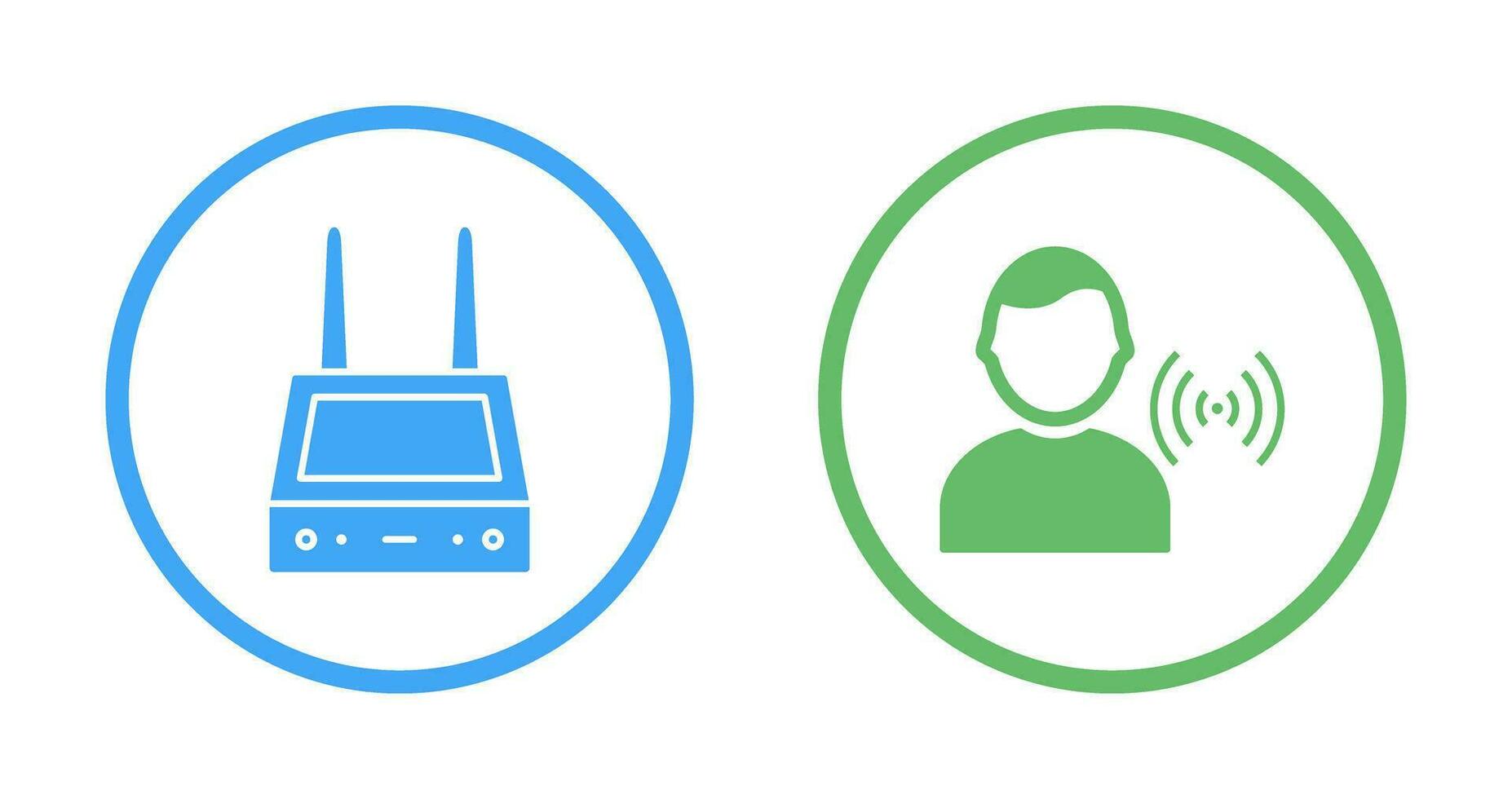 Router und Signal Symbol vektor