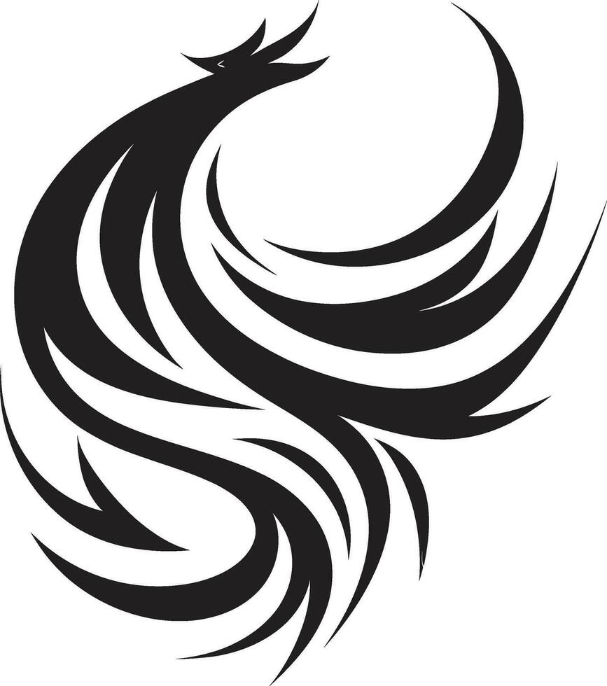 eldfåglar natt flyg kunglig fågel Fenix symbol vektor