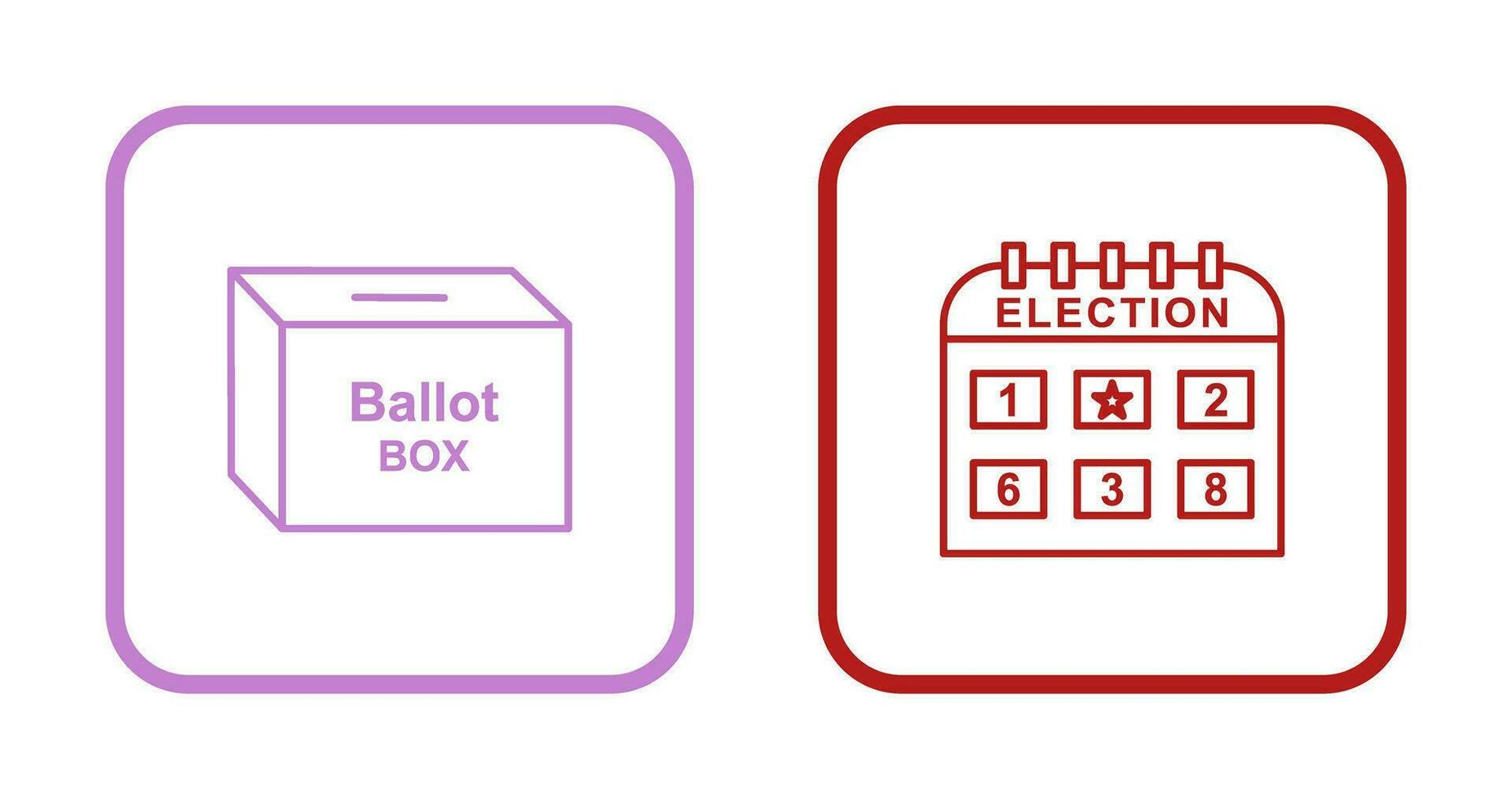 Abstimmung Box und Wahl Tag Symbol vektor