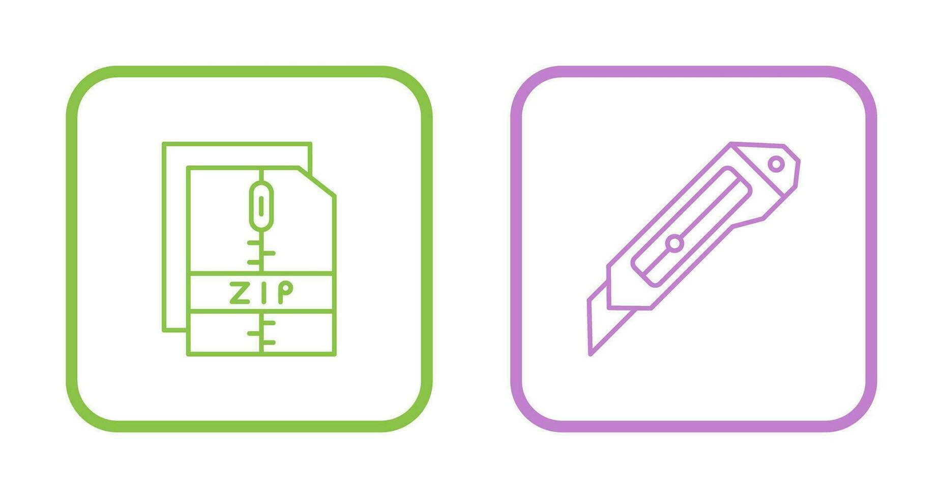 Cutter und Postleitzahl Datei Symbol vektor