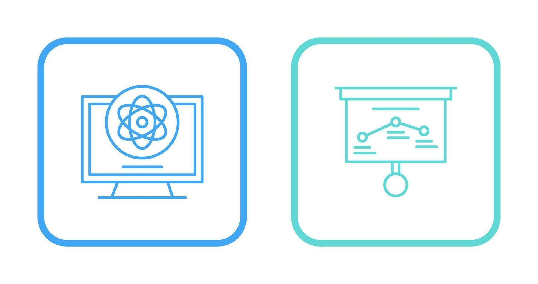 atom och strategi ikon vektor