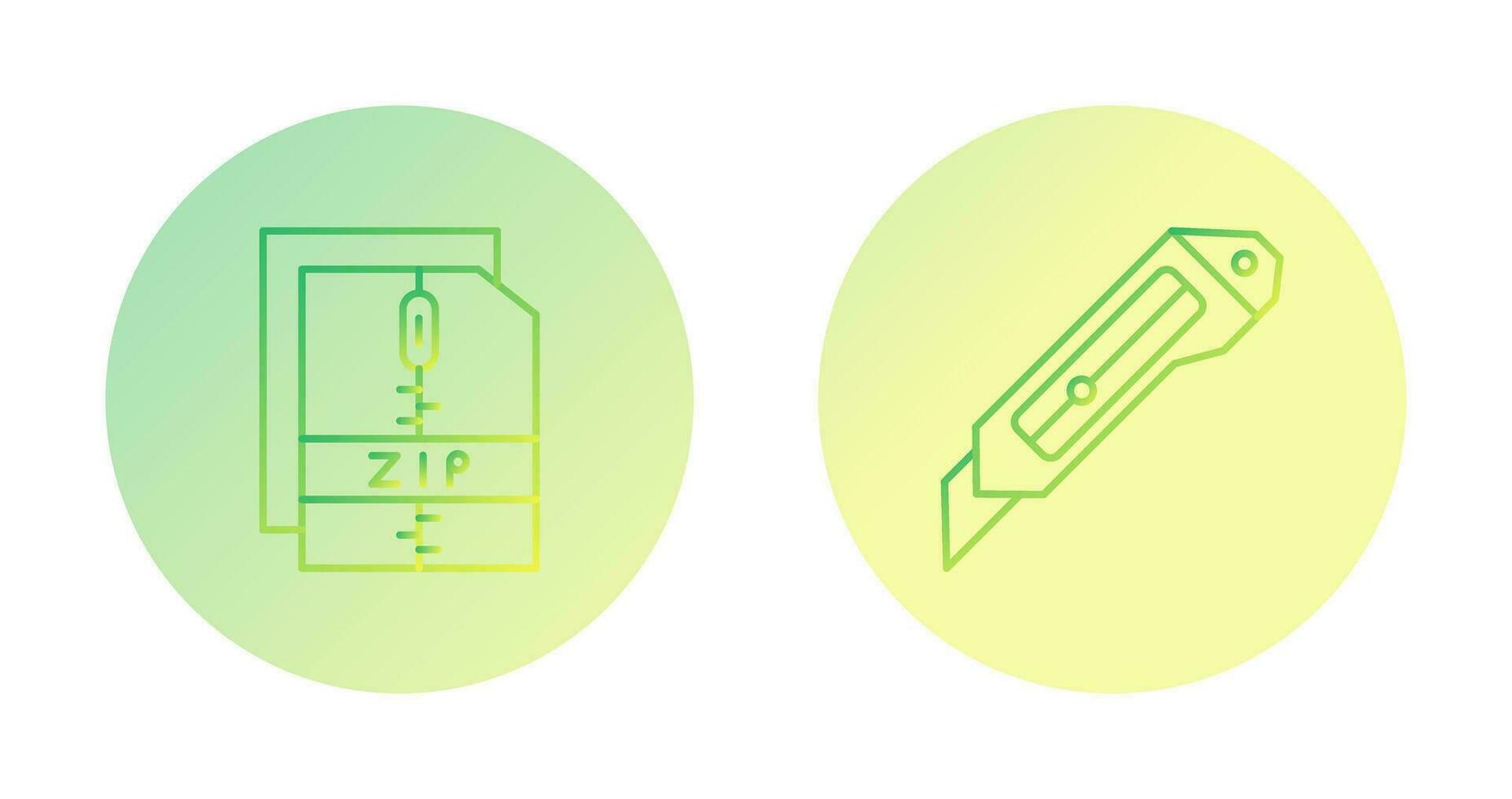 Cutter und Postleitzahl Datei Symbol vektor