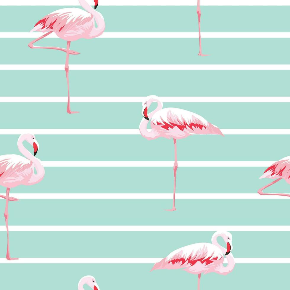 Flamingo Stoff Muster Design vektor