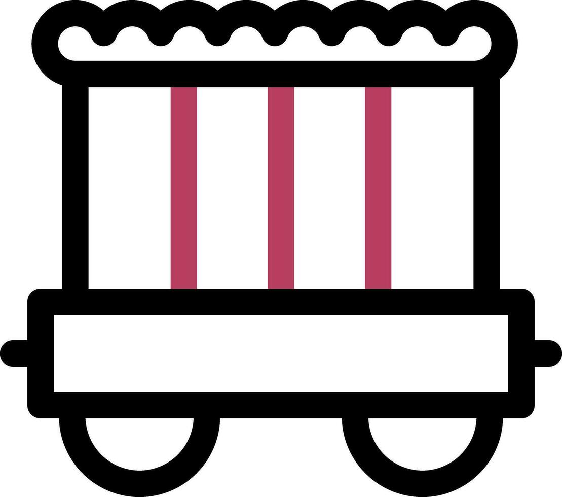 Zirkuswagen kreatives Icon-Design vektor