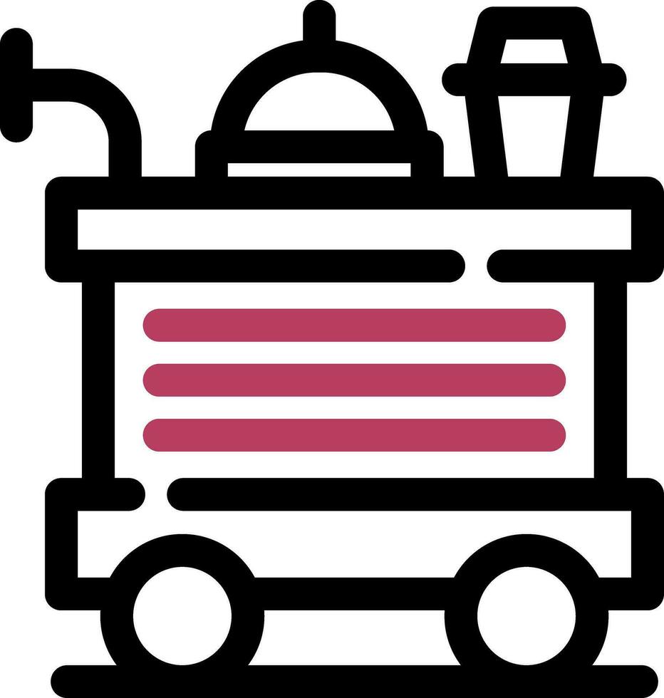 Food Trolley kreatives Icon-Design vektor