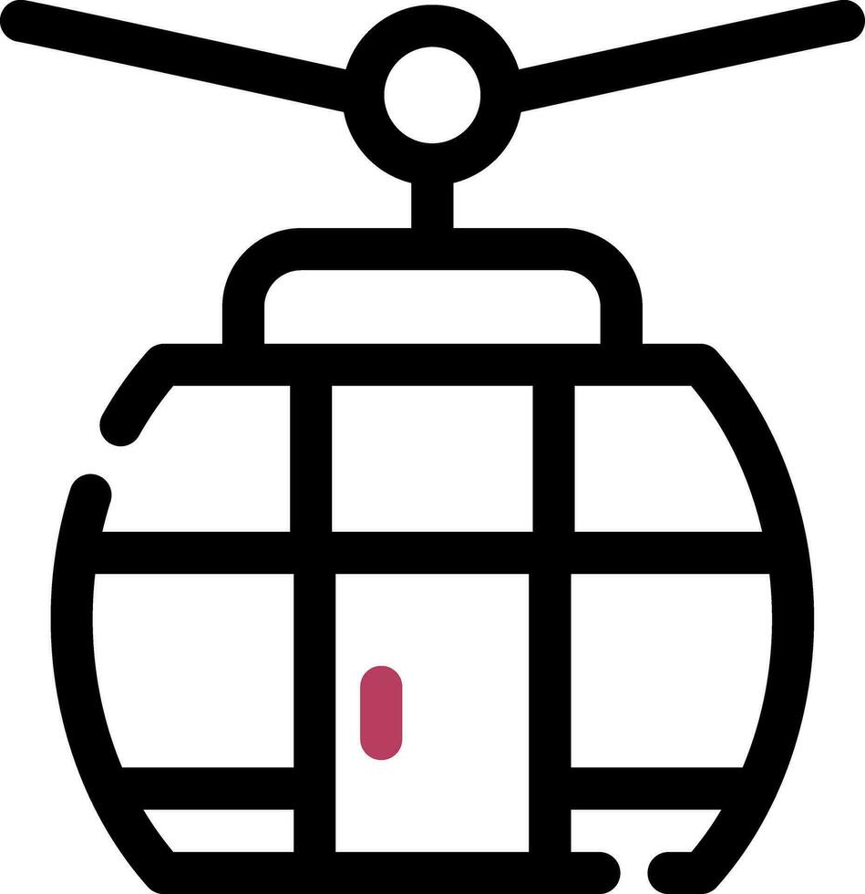 Seilbahn kreatives Icon-Design vektor