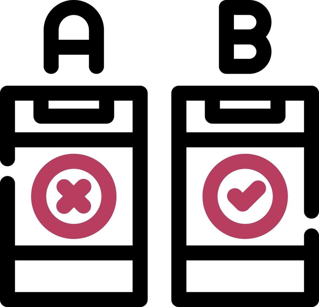 ab testen kreativ Symbol Design vektor