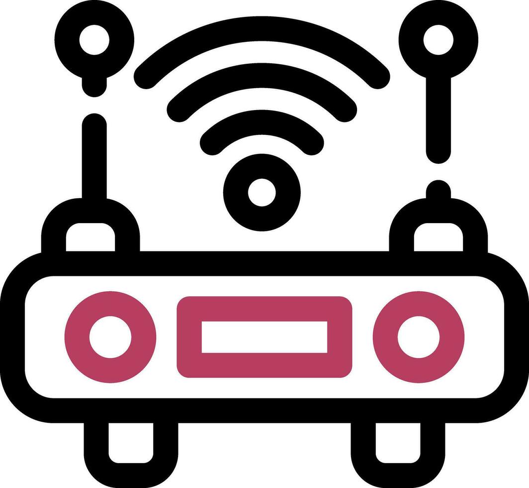 WLAN-Router kreatives Icon-Design vektor