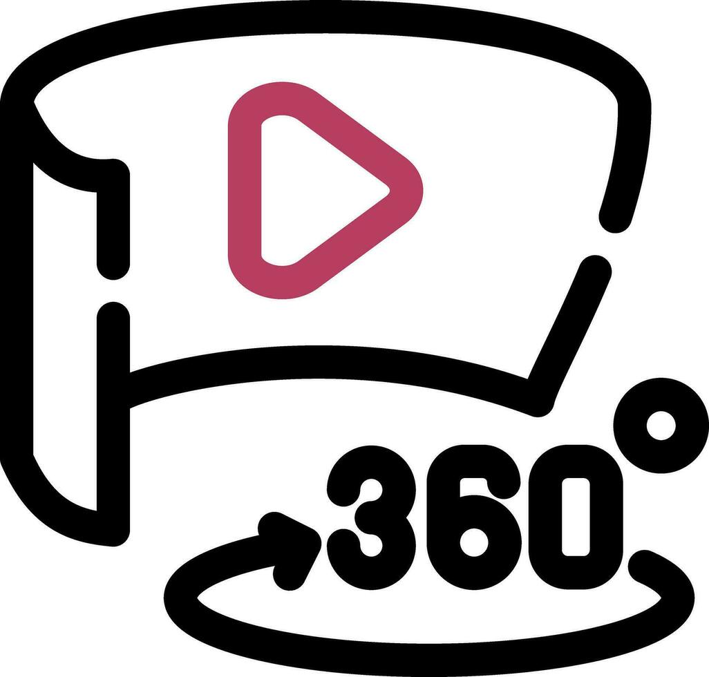 360 Grad Video kreativ Symbol Design vektor