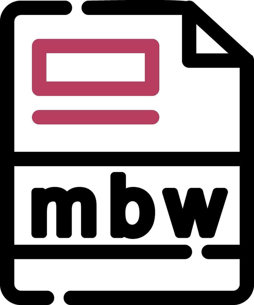 mbw kreativ ikon design vektor
