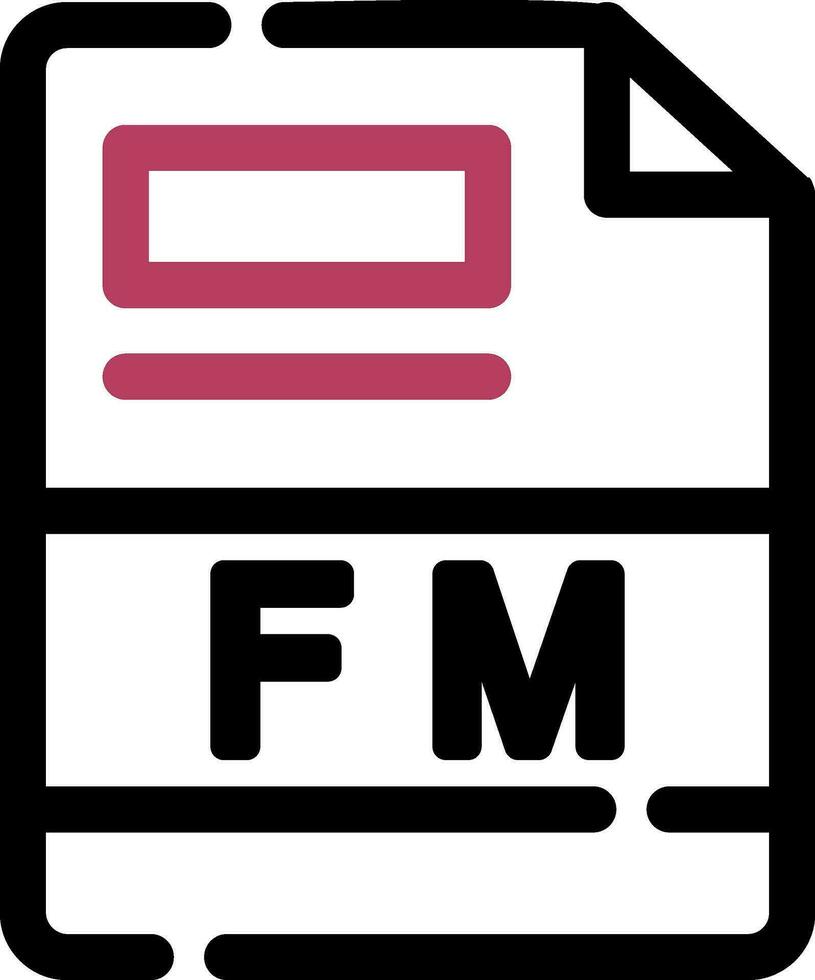 fm kreativ ikon design vektor