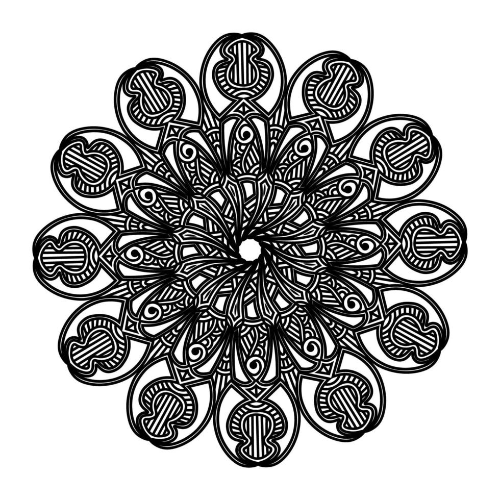 abstraktes Mandala-Design des Elements mit dekorativem Kreismuster vektor