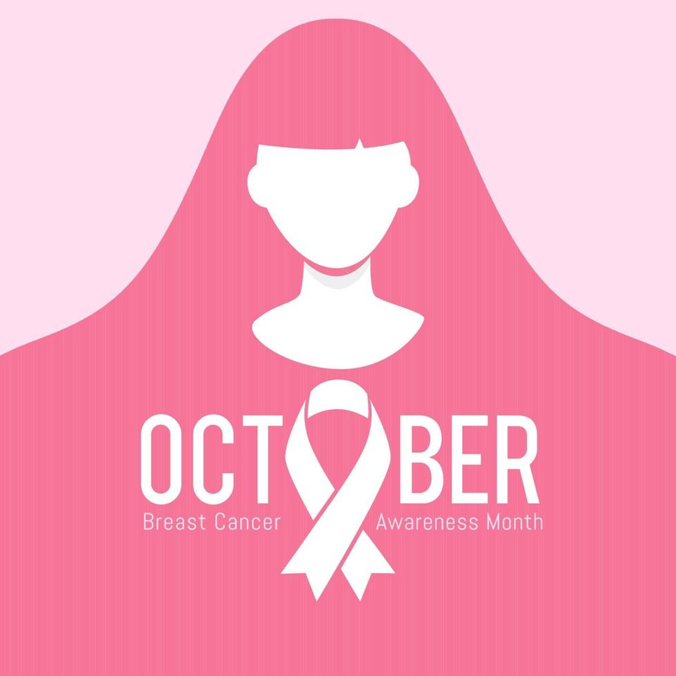 Brustkrebs-Bewusstseinsmonats-Banner-Design mit rosa Schleife vektor