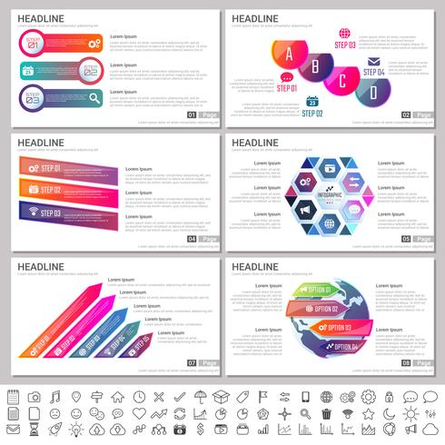 Moderne Elemente von Infografiken für Präsentationsvorlagen für Banner vektor