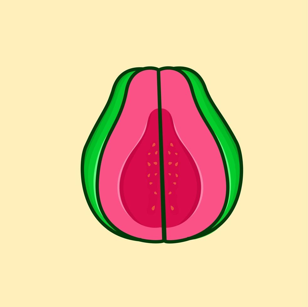 guava vektor illustration. grön guava isolerad vektor element design