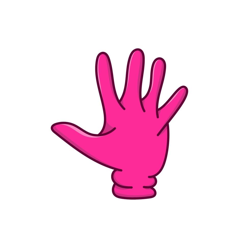 rosa handskar isolerad illustration lila vektor