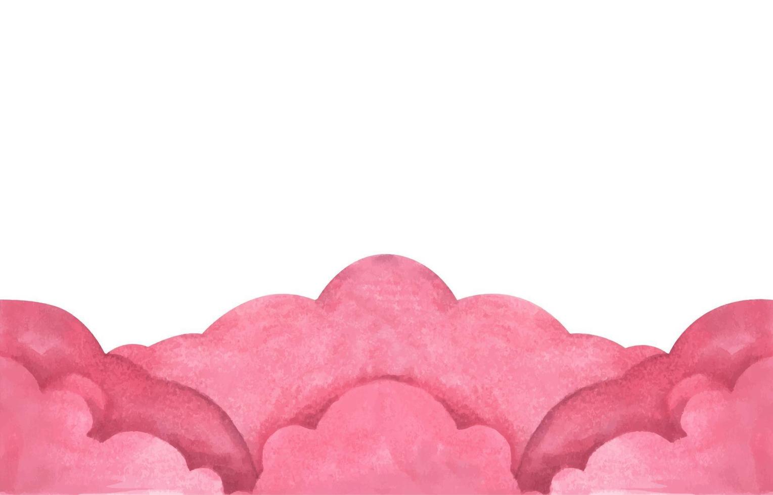 rosa moln för bakgrund. abstrakt pastell akvarell bakgrund. vektor