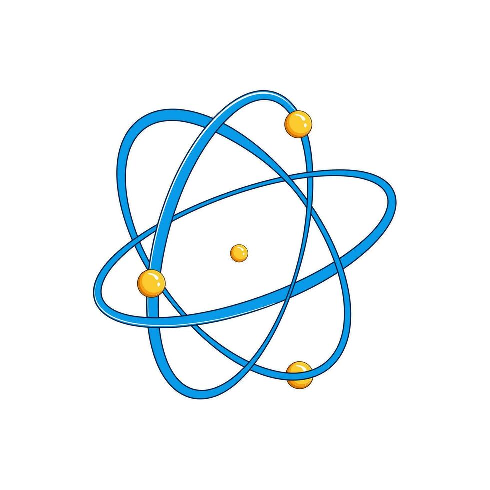 kärn atom tecknad serie vektor illustration