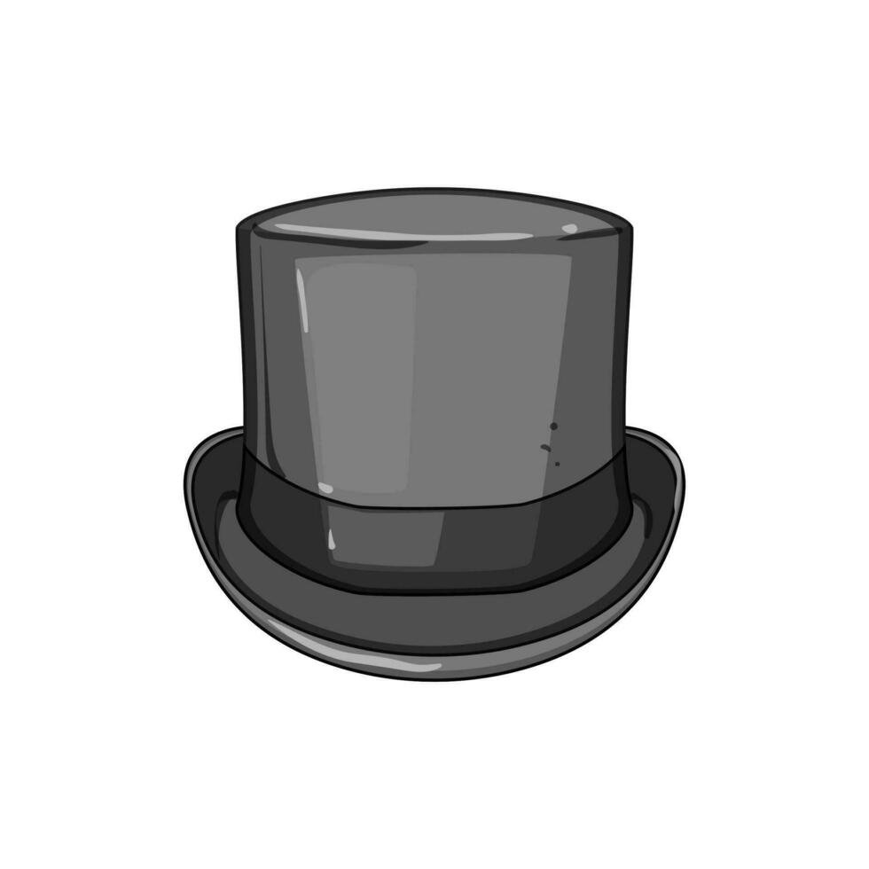 keps cylinder hatt tecknad serie vektor illustration