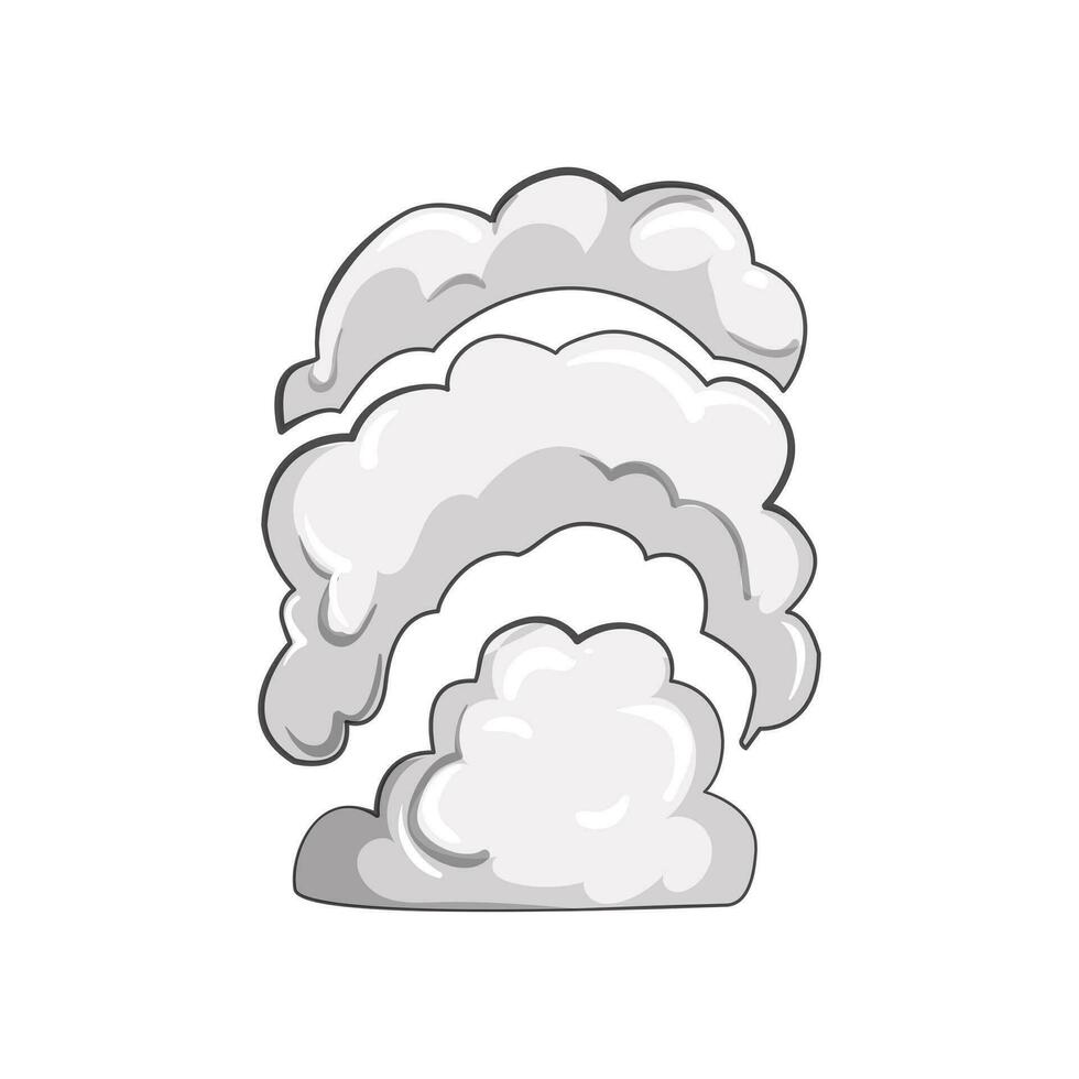 dimma rök moln tecknad serie vektor illustration