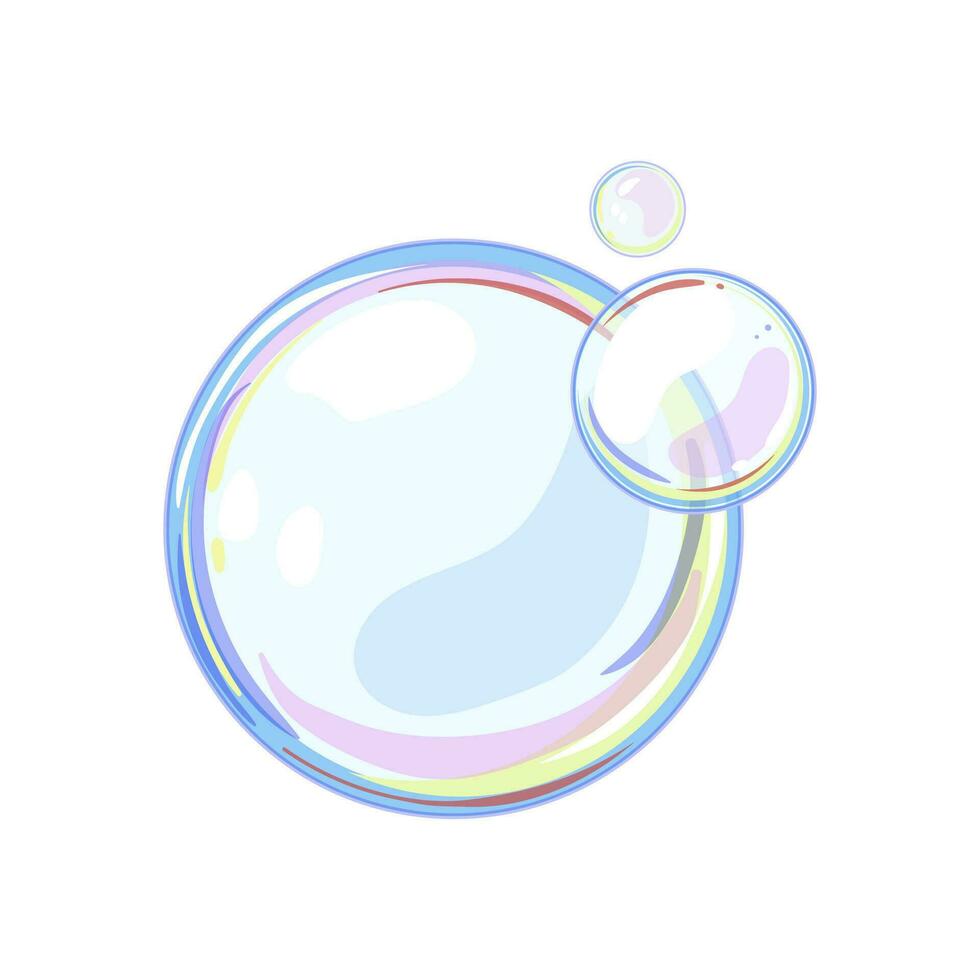 vatten tvål bubblor tecknad serie vektor illustration