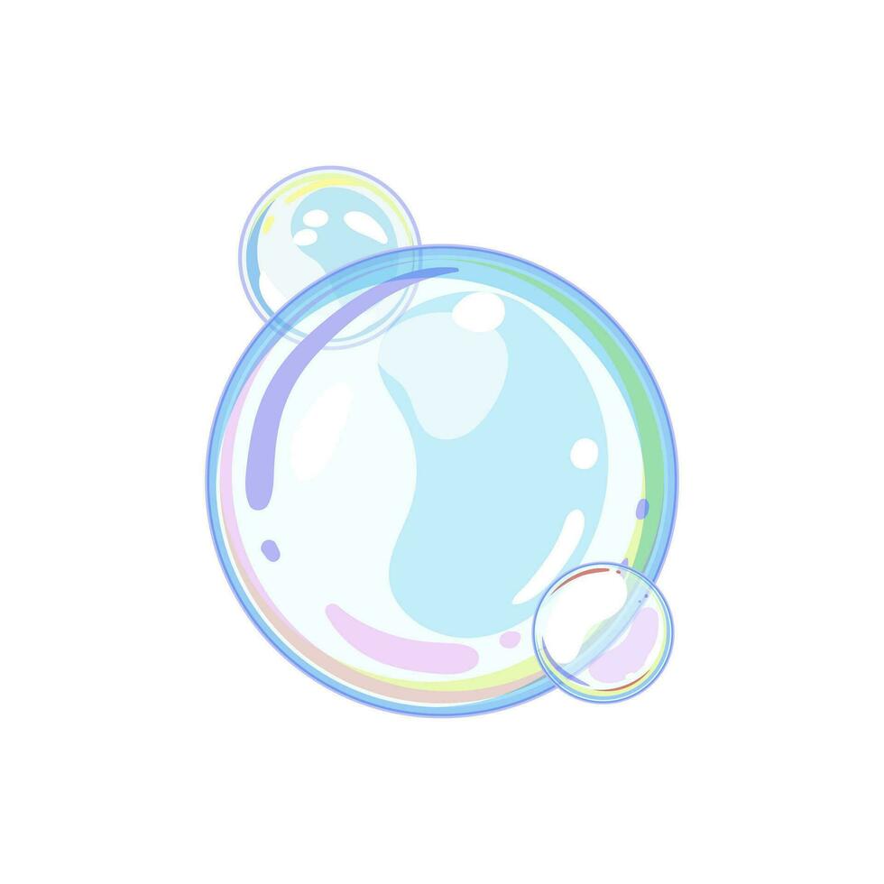 transparent tvål bubblor tecknad serie vektor illustration