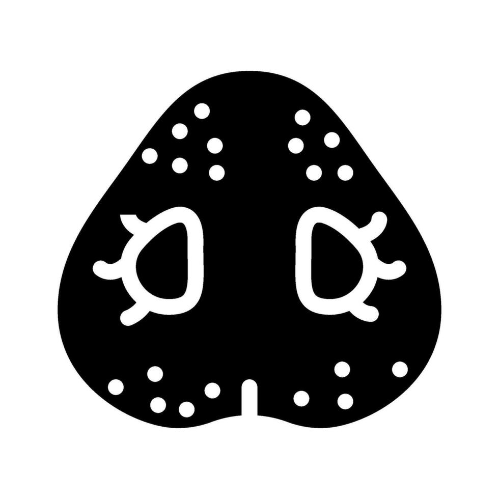näsa gris djur- glyf ikon vektor illustration