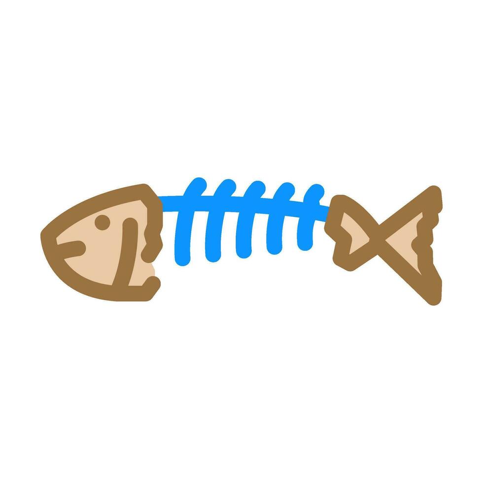 Fisch verfault Essen Farbe Symbol Vektor Illustration