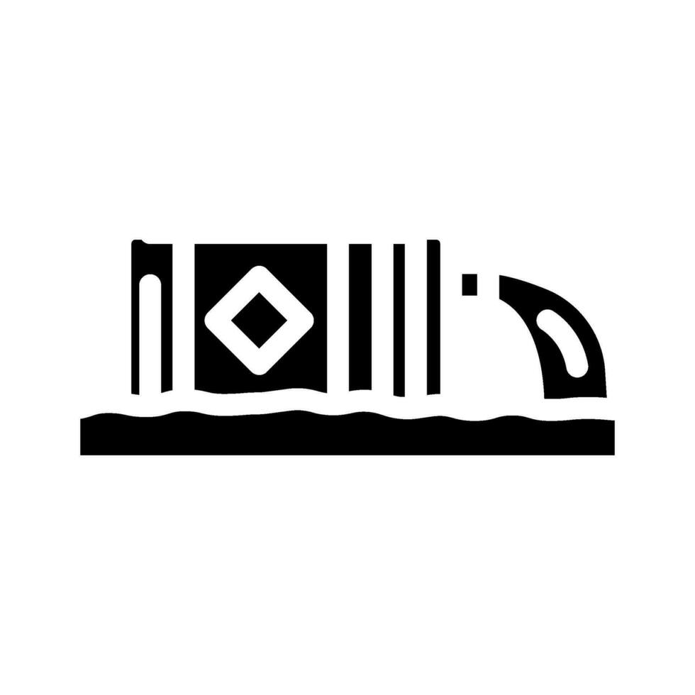 kontaminiert Websites Hydrogeologe Glyphe Symbol Vektor Illustration
