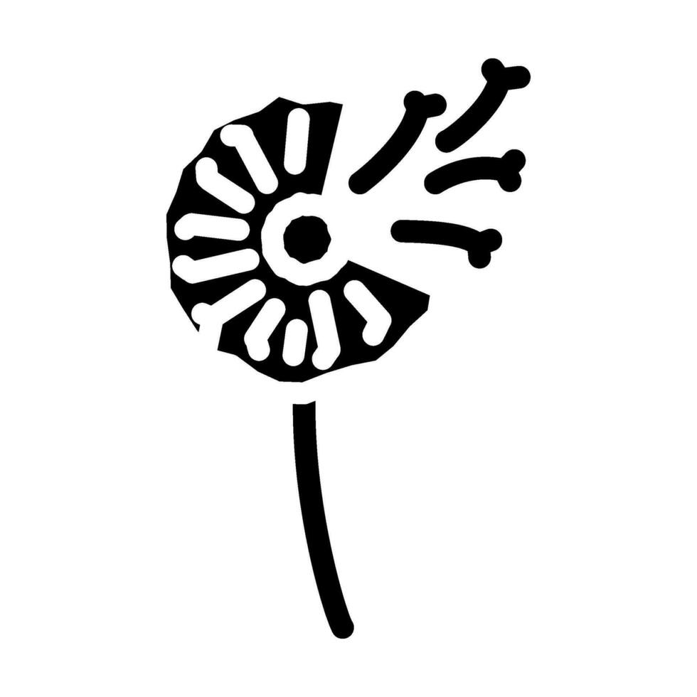 Blume Kunst tätowieren Jahrgang Glyphe Symbol Vektor Illustration