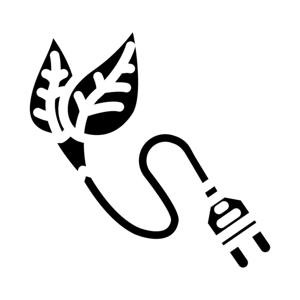 Grün Energie elektrisch Glyphe Symbol Vektor Illustration