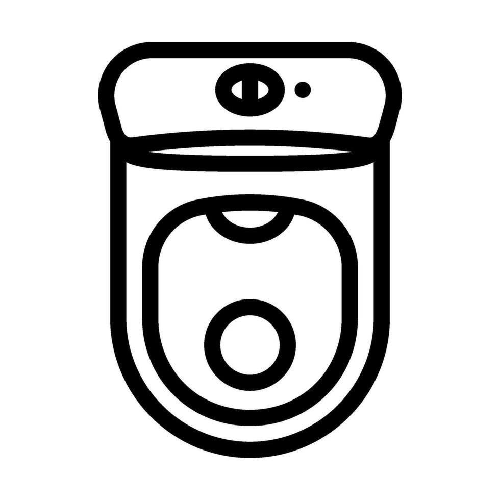 Toilette oben Aussicht Linie Symbol Vektor Illustration