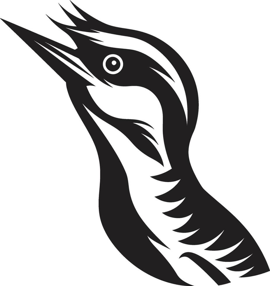schwarz Specht Vogel Logo Design Öko freundlich Specht Vogel Logo Design schwarz Öko freundlich vektor