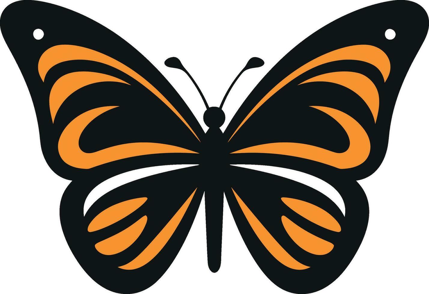 das Kunst von Einfachheit schwarz Schmetterling Kennzeichen Schmetterling im Schatten noir Logo Design vektor