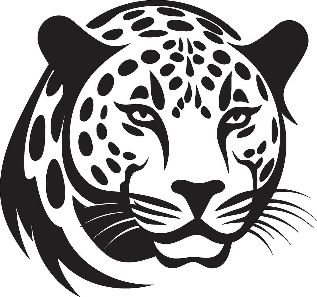 elegant Jäger schwarz Leopard Emblem im Vektor wild Schönheit schwarz Vektor Leopard Symbol Design