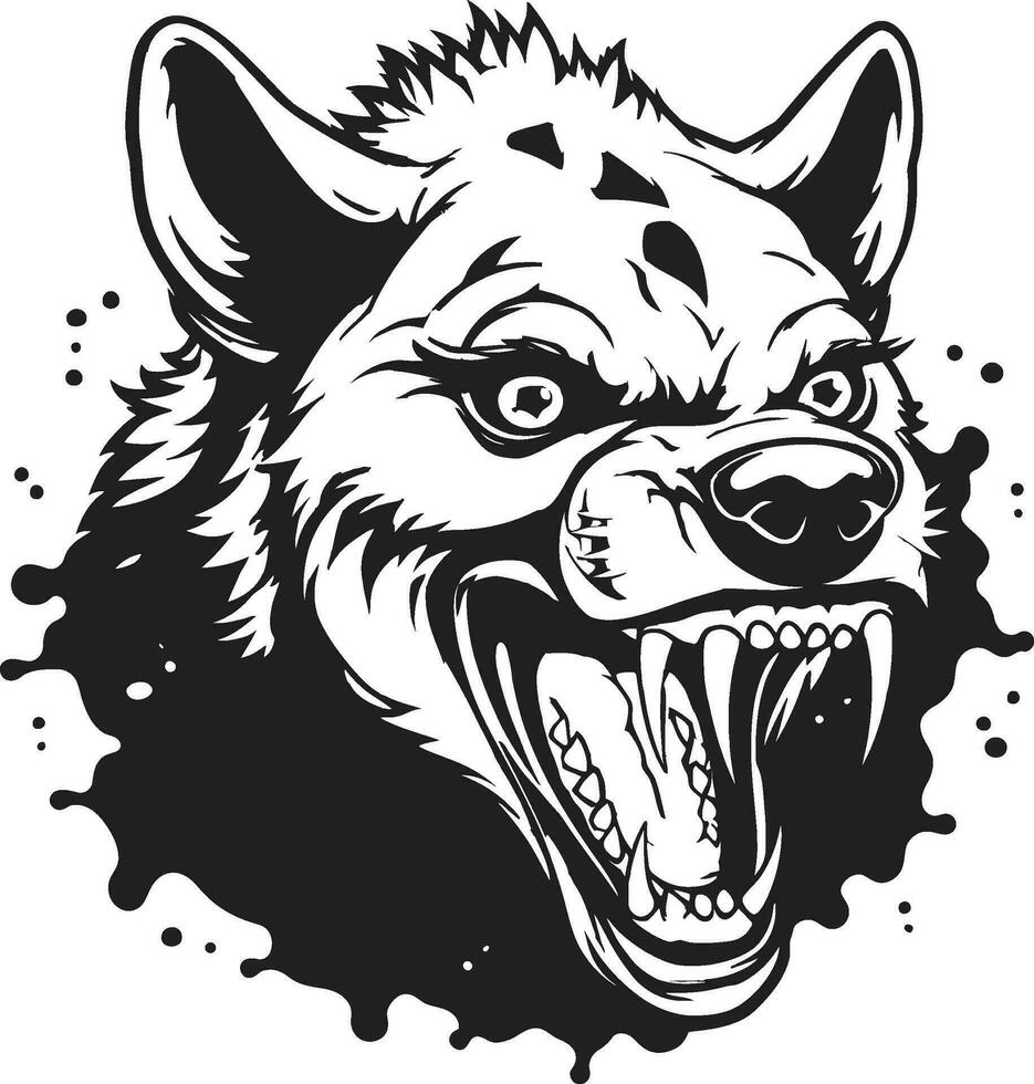 Augen von das gerissen Fleischfresser minimal Logo Hyänen Pelz im Vektor bilden