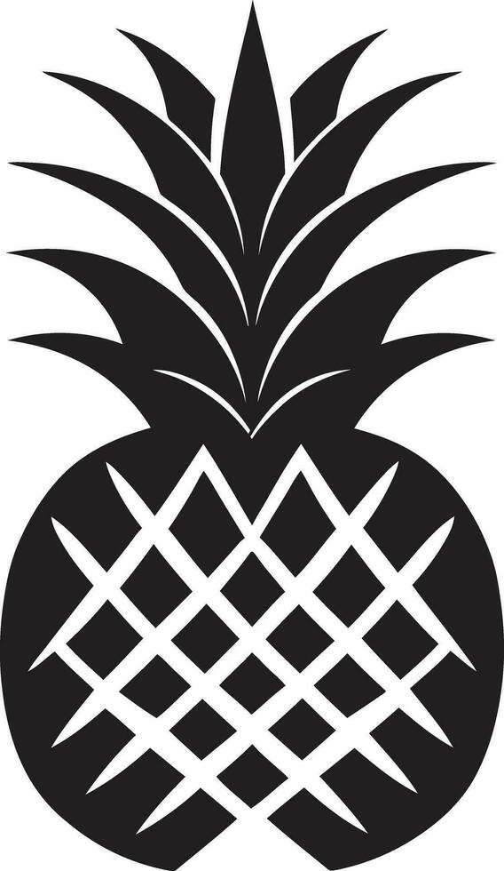 ananas ansikte ikon eleganta ananas silhuett vektor