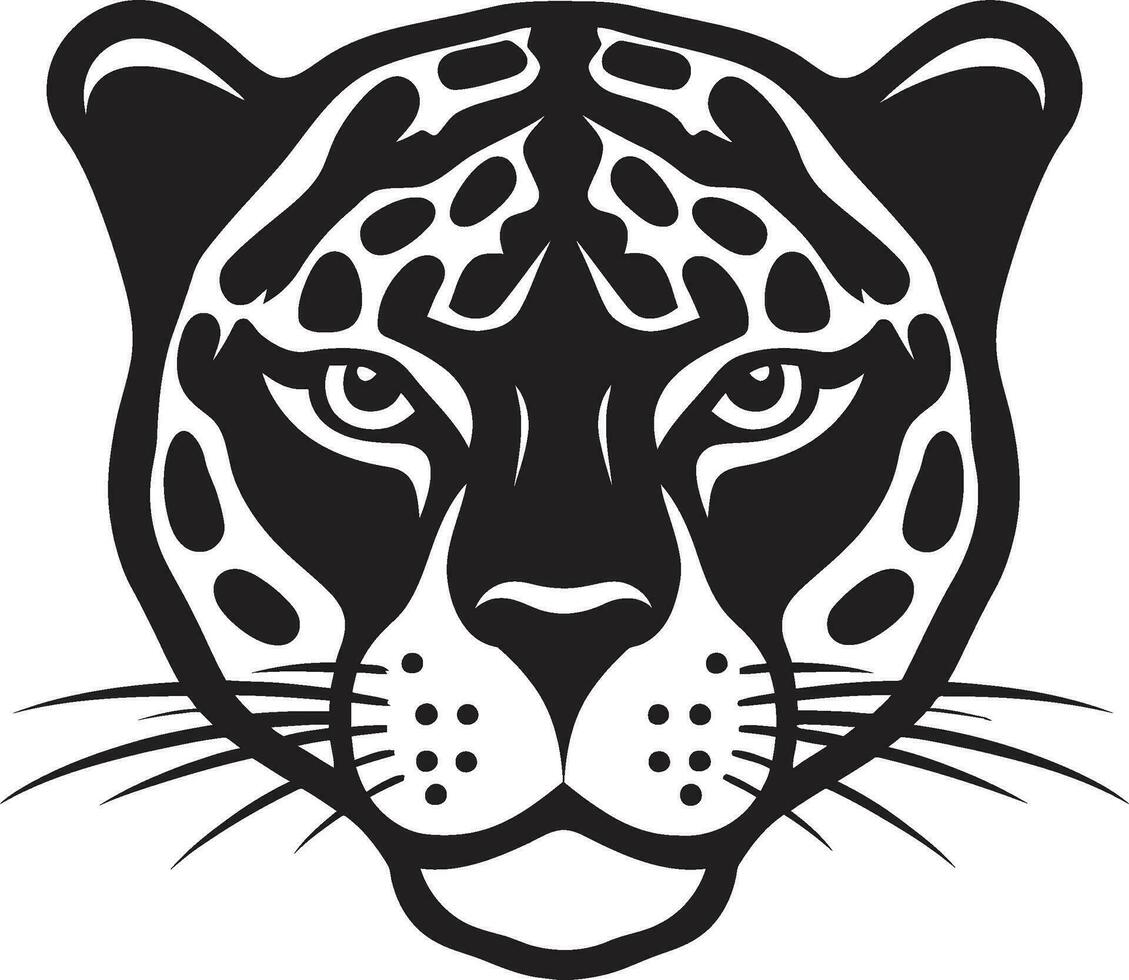 majestätisch Raubtier glatt branding künstlerisch Jaguar Symbol monochromatisch Schönheit vektor