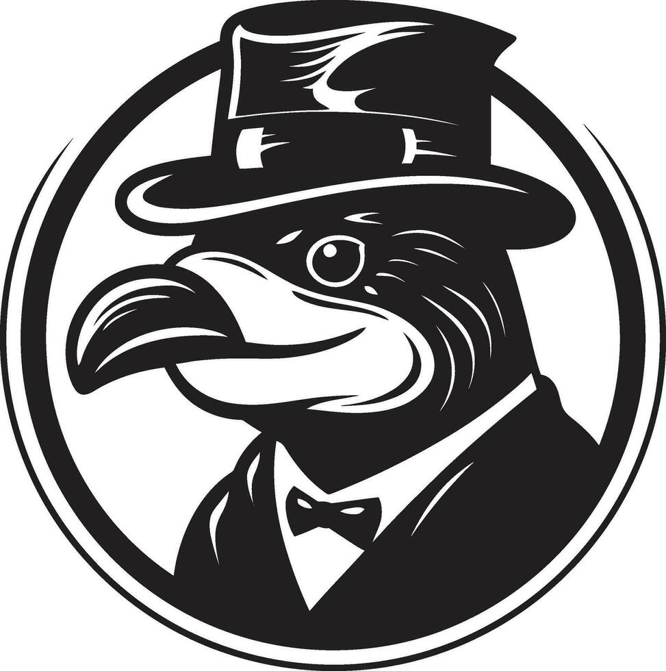elegant schwarz Vektor Schnabeltier Symbol ein mysteriös australisch Maskottchen Schnabeltier Logo im noir ein Tribut zu Nieder unter Wunder