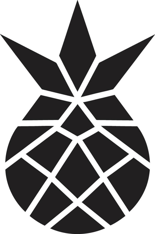 spielerisch Ananas Symbolismus Ananas Gesicht Symbol vektor