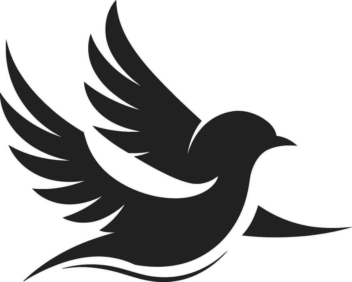 Spatz Gelassenheit Emblem Falke im Flug vektor
